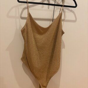 Gold Sparkly Bodysuit, size L